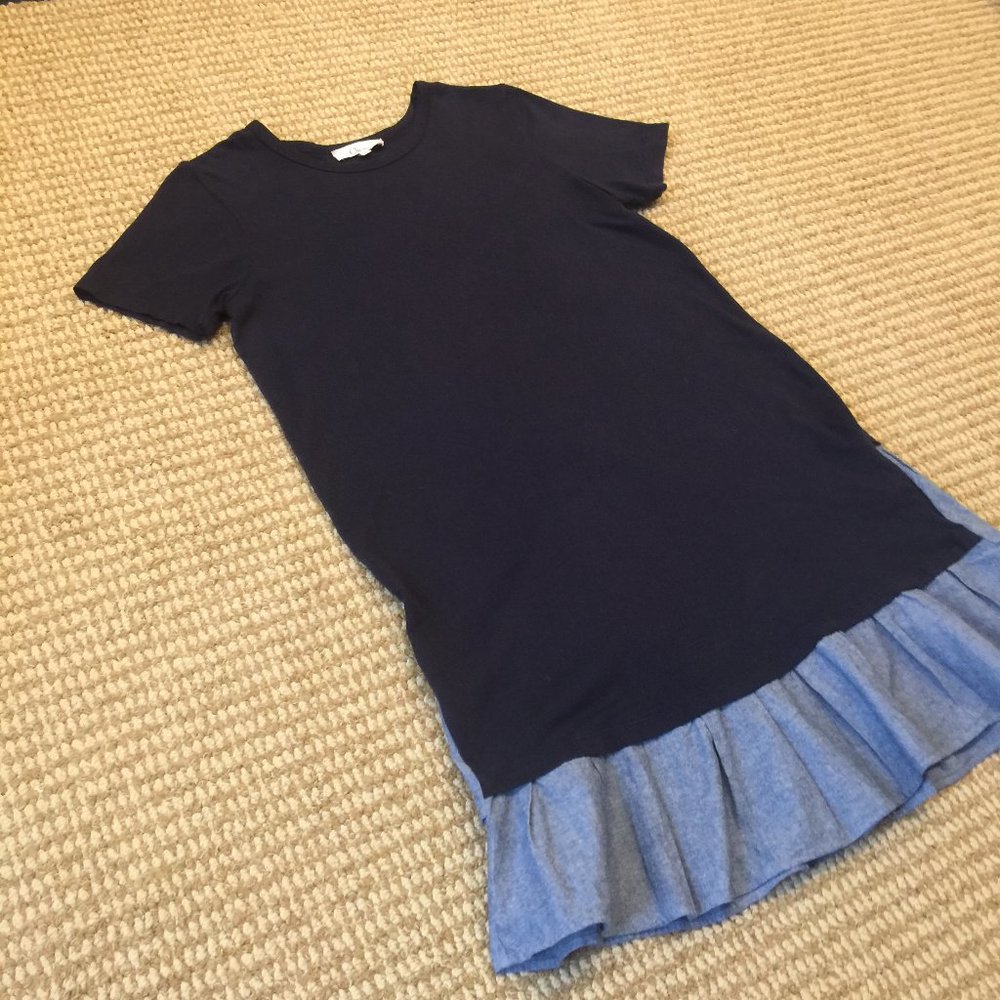Clu Too Ruffle Blue Dress Small - Picture 3 of 7